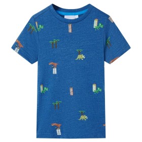 Camiseta infantil azul oscuro mélange 104 de , Camisetas para niños - Ref: Foro24-12230, Precio: 10,99 €, Descuento: %