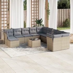 12-teiliges Gartensofa-Set und braune synthetische Rattankissen von , Gartensets - Ref: Foro24-3218619, Preis: 746,99 €, Raba...