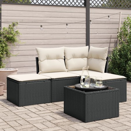 5-piece garden furniture set and black synthetic rattan cushions by , Garden sets - Ref: Foro24-3217486, Price: 287,23 €, Dis...