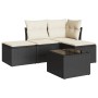 Set de muebles de jardín 5 pzas y cojines ratán sintético negro de , Conjuntos de jardín - Ref: Foro24-3217486, Precio: 287,6...