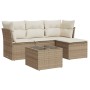 Gartensofa-Set mit Kissen, 5-teilig, beiges synthetisches Rattan von , Gartensets - Ref: Foro24-3217548, Preis: 360,59 €, Rab...