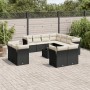 Gartensofa-Set 12-teilig mit schwarzen synthetischen Rattankissen von , Gartensets - Ref: Foro24-3218516, Preis: 847,61 €, Ra...