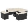 Gartensofa-Set 12-teilig mit schwarzen synthetischen Rattankissen von , Gartensets - Ref: Foro24-3218516, Preis: 847,61 €, Ra...