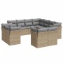 11-teiliges Gartensofa-Set mit beigen synthetischen Rattankissen von , Gartensets - Ref: Foro24-3218509, Preis: 740,23 €, Rab...