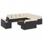 Set sofás de jardín 14 pzas con cojines ratán sintético negro de , Sofás modulares de exterior - Ref: Foro24-3224397, Precio:...