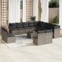 14-piece garden sofa set with gray synthetic rattan cushions by , Garden sets - Ref: Foro24-3218500, Price: 882,26 €, Discoun...