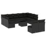 Garden sofa set 12 pieces with black synthetic rattan cushions by , Garden sets - Ref: Foro24-3218355, Price: 660,70 €, Disco...