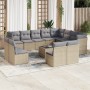 Gartensofa-Set mit Kissen, 13-teilig, beiges synthetisches Rattan von , Gartensets - Ref: Foro24-3218479, Preis: 925,32 €, Ra...