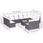 Garden sofa and cushion set 13 pieces black synthetic rattan by , Garden sets - Ref: Foro24-3218376, Price: 773,03 €, Discoun...