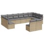 12-teiliges Gartensofa-Set und braune synthetische Rattankissen von , Gartensets - Ref: Foro24-3218369, Preis: 744,99 €, Raba...