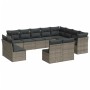 Set de sofás de jardín 12 pzas con cojines ratán sintético gris de , Conjuntos de jardín - Ref: Foro24-3218470, Precio: 716,9...