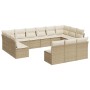 Garden sofa set with cushions 13 pieces beige synthetic rattan by , Garden sets - Ref: Foro24-3218388, Price: 945,87 €, Disco...