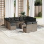 12-piece garden sofa set with gray synthetic rattan cushions by , Garden sets - Ref: Foro24-3218360, Price: 734,16 €, Discoun...