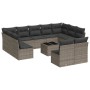 12-piece garden sofa set with gray synthetic rattan cushions by , Garden sets - Ref: Foro24-3218360, Price: 734,16 €, Discoun...