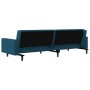 Sofá cama de 2 plazas con dos almohadas terciopelo azul de , Sofás - Ref: Foro24-375917, Precio: 246,42 €, Descuento: %