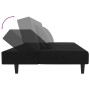 Sofá cama de 2 plazas con dos almohadas terciopelo negro de , Sofás - Ref: Foro24-375915, Precio: 219,60 €, Descuento: %