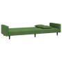 Sofá cama de 2 plazas con dos almohadas terciopelo verde oscuro de , Sofás - Ref: Foro24-375920, Precio: 246,42 €, Descuento: %