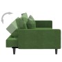 Sofá cama de 2 plazas con dos almohadas terciopelo verde oscuro de , Sofás - Ref: Foro24-375920, Precio: 246,42 €, Descuento: %