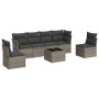 7-piece garden sofa set with gray PE rattan cushions by , Garden sets - Ref: Foro24-3217380, Price: 440,45 €, Discount: %