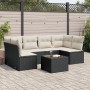 7-piece garden dining set and black synthetic rattan cushions by , Garden sets - Ref: Foro24-3217396, Price: 412,63 €, Discou...