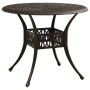 Bistro table and chairs 3 pieces cast aluminum bronze color by , Garden sets - Ref: Foro24-3070592, Price: 589,02 €, Discount: %