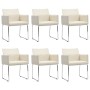 Dining chairs 6 units white linen look fabric by , dining chairs - Ref: Foro24-275583, Price: 632,99 €, Discount: %