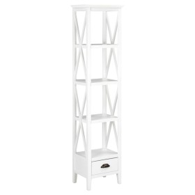 Estantería con 1 cajón de MDF blanco 40x30x170 cm de , Librerías y estanterías - Ref: Foro24-280034, Precio: 227,99 €, Descue...