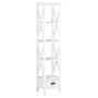 Shelving unit with 1 white MDF drawer 40x30x170 cm by , Bookcases and shelves - Ref: Foro24-280034, Price: 227,99 €, Discount: %