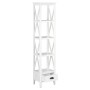 Shelving unit with 1 white MDF drawer 40x30x170 cm by , Bookcases and shelves - Ref: Foro24-280034, Price: 227,99 €, Discount: %