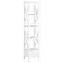 Shelving unit with 1 white MDF drawer 40x30x170 cm by , Bookcases and shelves - Ref: Foro24-280034, Price: 227,99 €, Discount: %