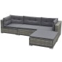 5-teiliges Gartensofa-Set und graue synthetische Rattankissen von , Gartensets - Ref: Foro24-42835, Preis: 409,39 €, Rabatt: %