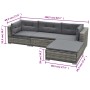 5-teiliges Gartensofa-Set und graue synthetische Rattankissen von , Gartensets - Ref: Foro24-42835, Preis: 409,39 €, Rabatt: %