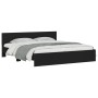 Bed frame with black headboard 200x200 cm by , Beds and slatted bases - Ref: Foro24-3207456, Price: 194,68 €, Discount: %