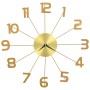 Reloj de pared de metal dorado 50 cm de vidaXL, Relojes de pared - Ref: Foro24-283858, Precio: 42,07 €, Descuento: %