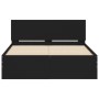 Estructura de cama con cabecero negro 135x190 cm de , Camas y somieres - Ref: Foro24-3207505, Precio: 157,99 €, Descuento: %