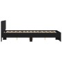 Estructura de cama con cabecero negro 135x190 cm de , Camas y somieres - Ref: Foro24-3207505, Precio: 157,99 €, Descuento: %