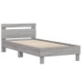 Estructura de cama cabecero luces LED gris Sonoma 100x200 cm de , Camas y somieres - Ref: Foro24-838713, Precio: 117,59 €, De...