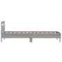 Bed frame headboard LED lights Sonoma gray 100x200 cm by , Beds and slatted bases - Ref: Foro24-838713, Price: 117,59 €, Disc...