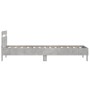 Estructura de cama cabecero luces LED gris hormigón 100x200 cm de , Camas y somieres - Ref: Foro24-838711, Precio: 113,47 €, ...