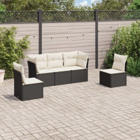 5-teiliges Gartenmöbel-Set und schwarze synthetische Rattankissen von , Gartensets - Ref: Foro24-3217346, Preis: 335,16 €, Ra...