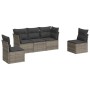 Gartensofa-Set mit Kissen, 5-teilig, graues synthetisches Rattan von , Gartensets - Ref: Foro24-3217350, Preis: 316,38 €, Rab...