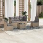 Gartensofa-Set mit Kissen, 6-teilig, beiges synthetisches Rattan von , Gartensets - Ref: Foro24-3217359, Preis: 416,83 €, Rab...