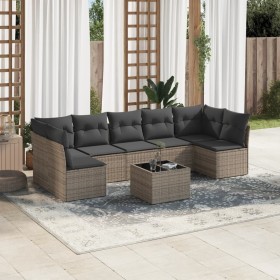 8-teiliges Gartensofa-Set und graue synthetische Rattankissen von , Gartensets - Ref: Foro24-3217440, Preis: 493,58 €, Rabatt: %