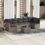 8-teiliges Gartensofa-Set und graue synthetische Rattankissen von , Gartensets - Ref: Foro24-3217440, Preis: 483,29 €, Rabatt: %