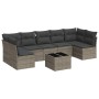 8-teiliges Gartensofa-Set und graue synthetische Rattankissen von , Gartensets - Ref: Foro24-3217440, Preis: 483,29 €, Rabatt: %