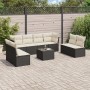 8-teiliges Gartensofa-Set und schwarze synthetische Rattankissen von , Gartensets - Ref: Foro24-3217456, Preis: 570,44 €, Rab...