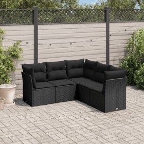 5-teiliges Gartenmöbel-Set und schwarze synthetische Rattankissen von , Gartensets - Ref: Foro24-3217615, Preis: 310,15 €, Ra...