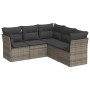 Gartensofa-Set mit Kissen, 5-teilig, graues synthetisches Rattan von , Gartensets - Ref: Foro24-3217620, Preis: 326,49 €, Rab...