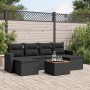 7-piece garden dining set and black synthetic rattan cushions by , Modular outdoor sofas - Ref: Foro24-3224242, Price: 370,73...