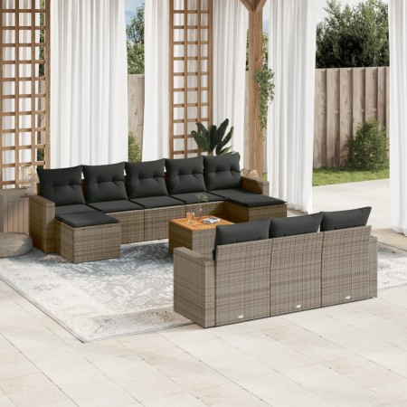 11-piece garden sofa set and gray synthetic rattan cushions by , Modular outdoor sofas - Ref: Foro24-3224345, Price: 702,66 €...